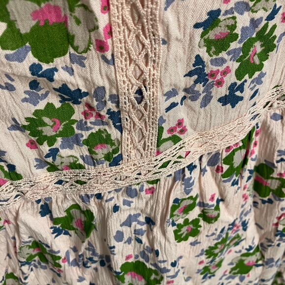 Matilda Jane Like a Lady Floral Tunic Blouse Womens XL Pink Boho Preppy Feminine - Picture 9 of 16